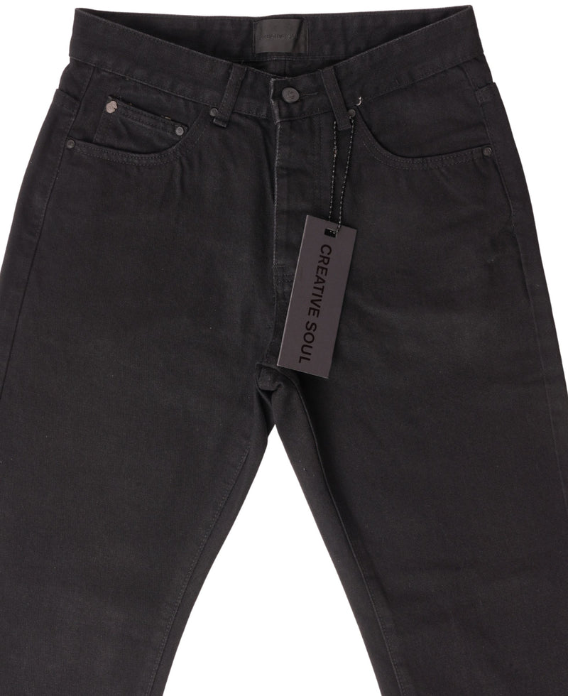 Creative Soul Straight Leg Jean - Jet Black