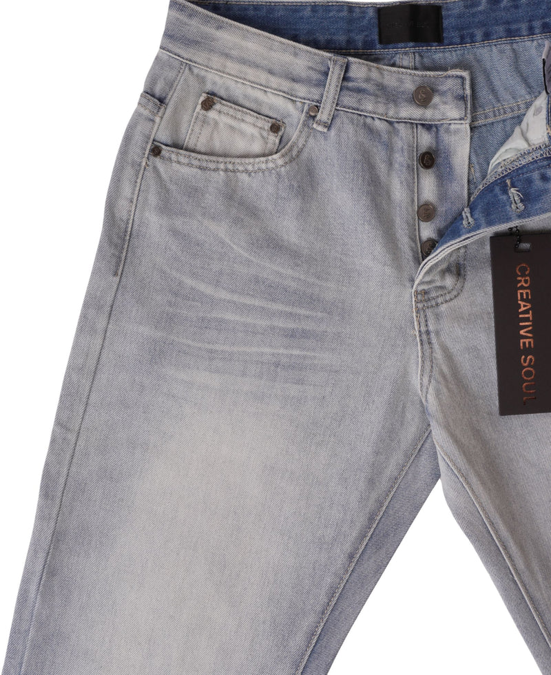 Creative Soul Straight Leg Jean - Light Wash