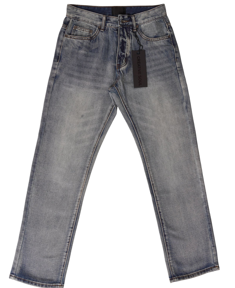 Creative Soul Straight Leg Jean - Medium Wash