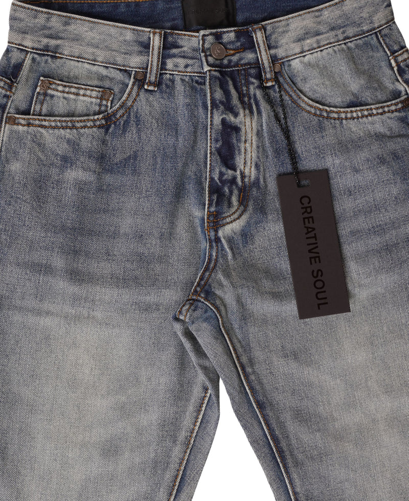 Creative Soul Straight Leg Jean - Medium Wash