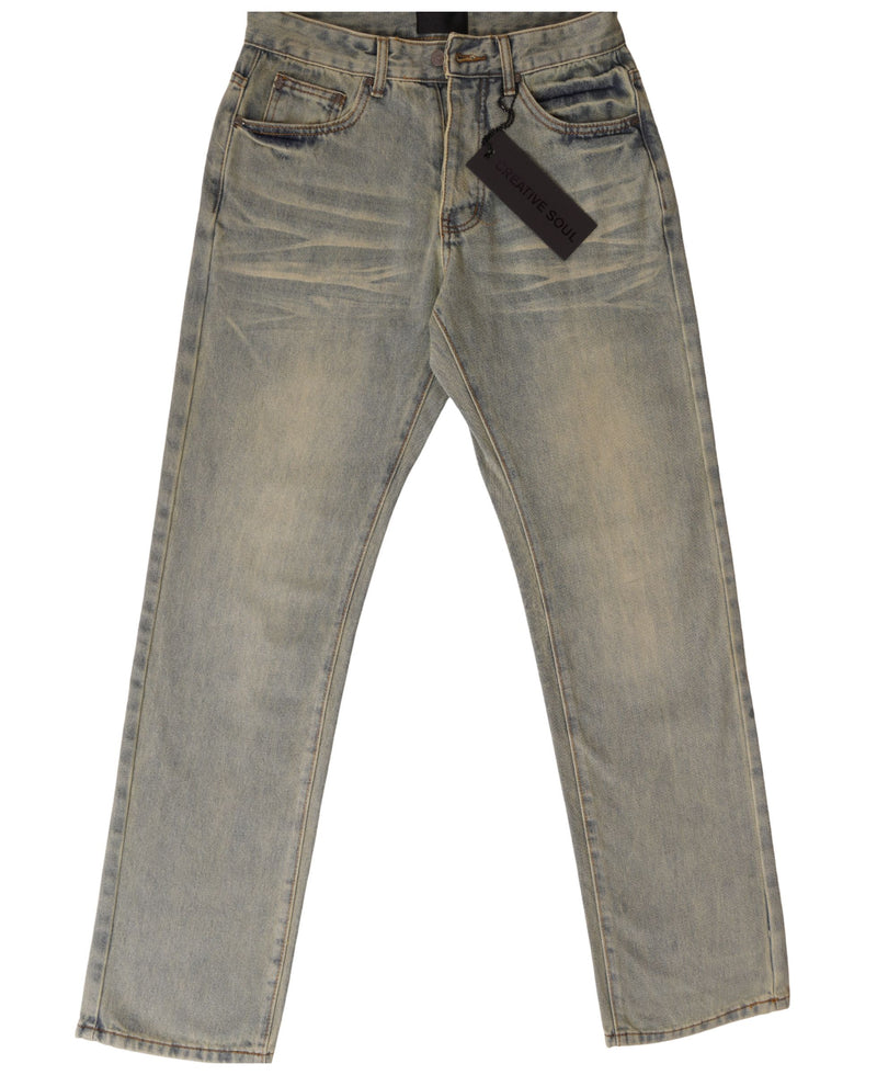Creative Soul Straight Leg Jean - Vintage Wash