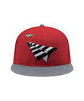 CRIMSON WOOL MELTON TWO TONE CROWN 59FIFTY FITTED HAT
