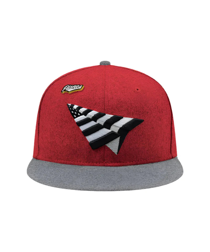 CRIMSON WOOL MELTON TWO TONE CROWN 59FIFTY FITTED HAT