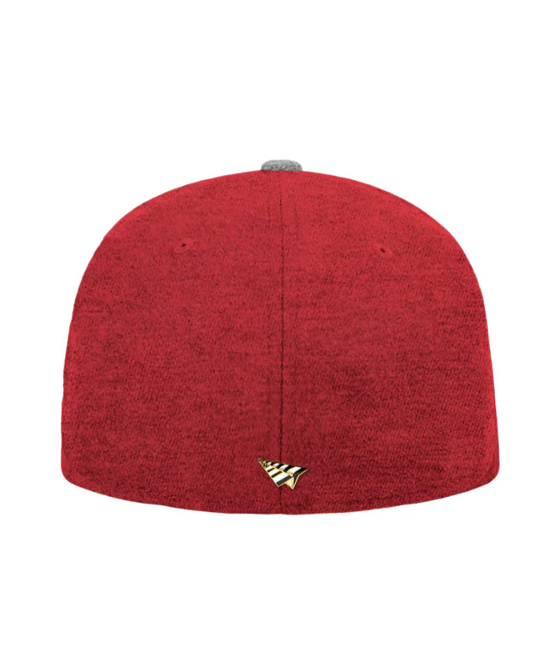 CRIMSON WOOL MELTON TWO TONE CROWN 59FIFTY FITTED HAT