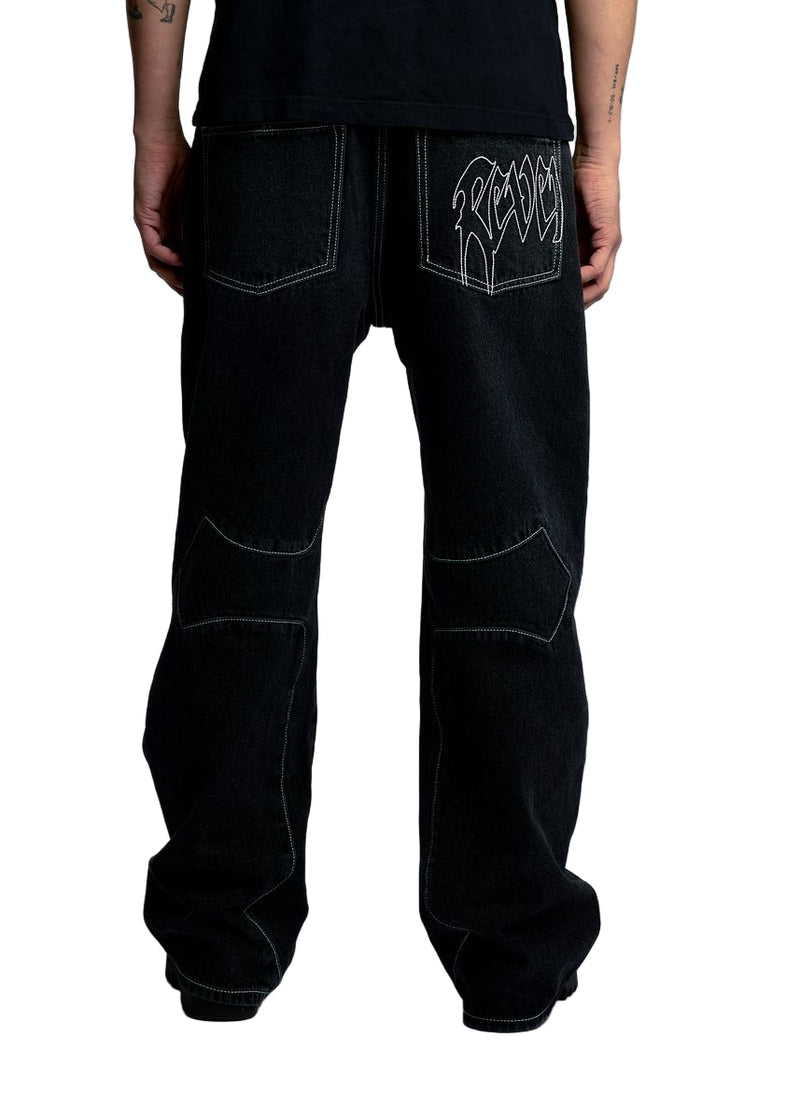 CROSS DENIM PANT BLACK