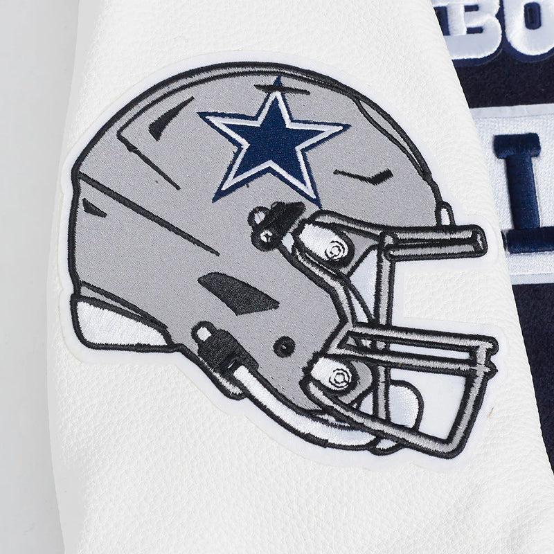 DALLAS COWBOYS AREA CODE M RIB WOOL VARSITY JACKET