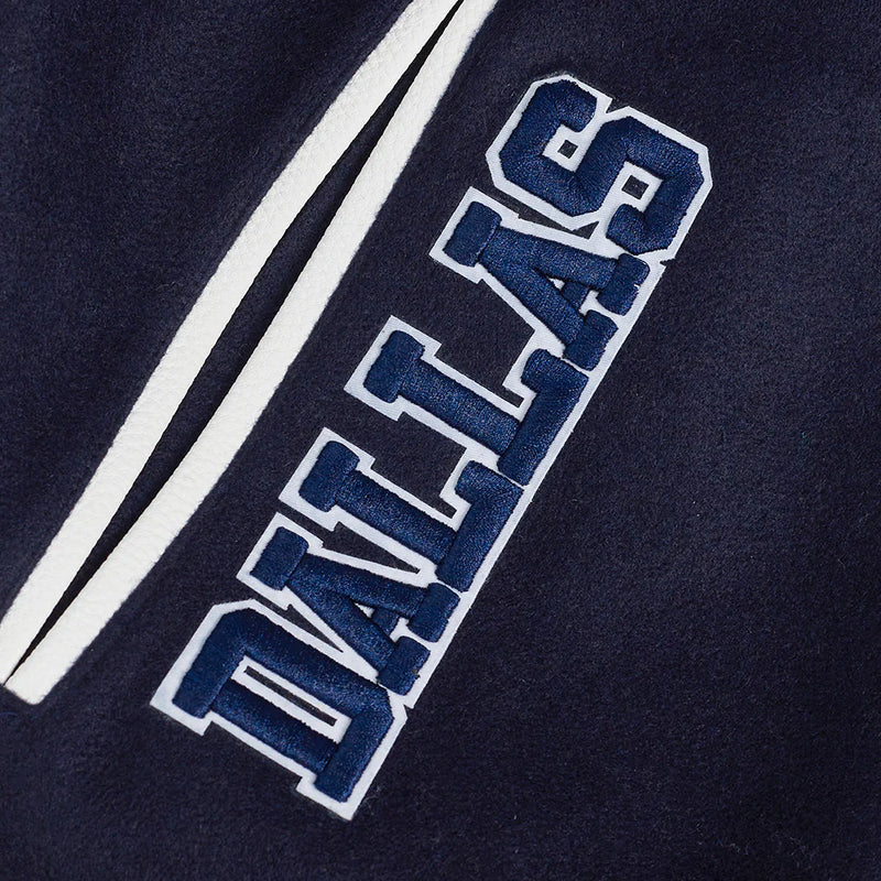 DALLAS COWBOYS AREA CODE M RIB WOOL VARSITY JACKET