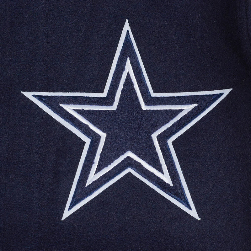 DALLAS COWBOYS AREA CODE M RIB WOOL VARSITY JACKET