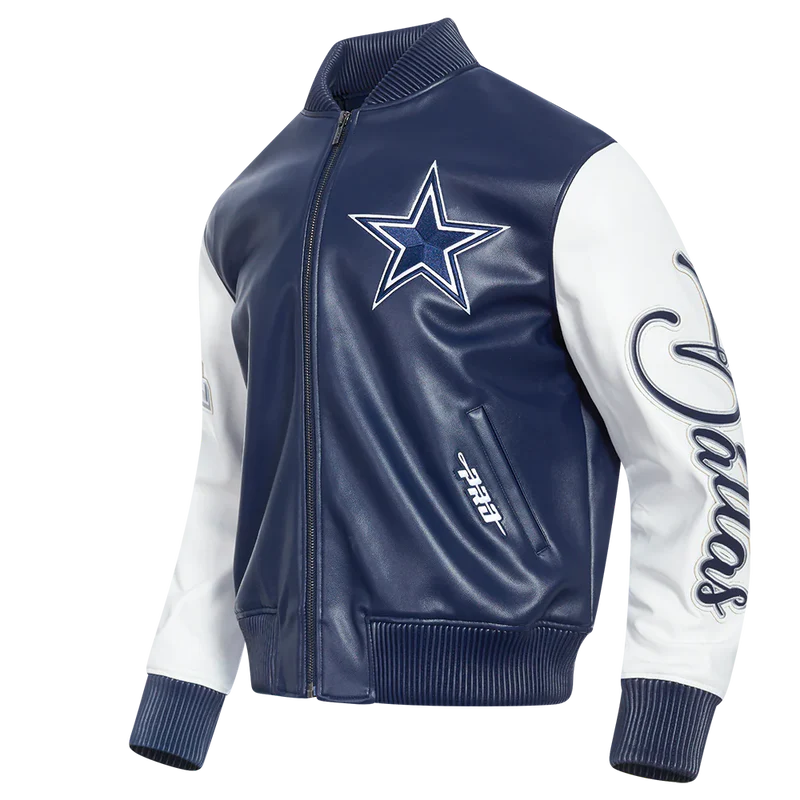DALLAS COWBOYS CITY SIGNATURE M LEATHER VARSITY JACKET