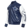 DALLAS COWBOYS CITY SIGNATURE M LEATHER VARSITY JACKET