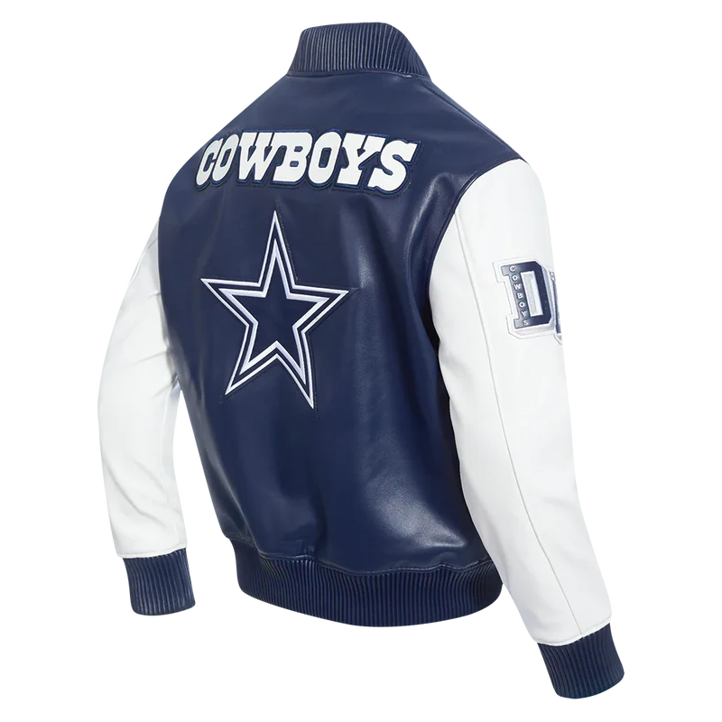 DALLAS COWBOYS CITY SIGNATURE M LEATHER VARSITY JACKET