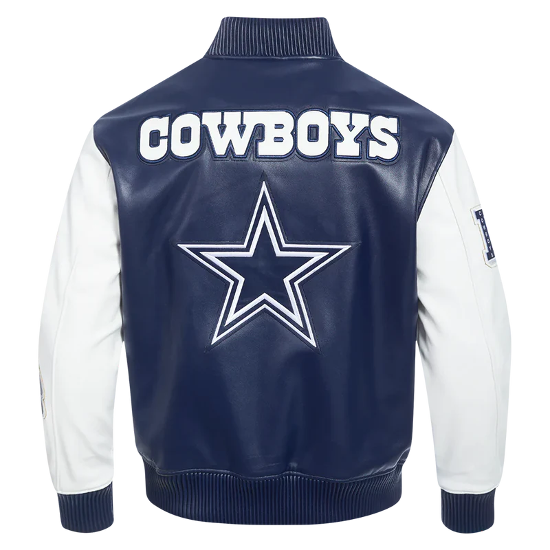 DALLAS COWBOYS CITY SIGNATURE M LEATHER VARSITY JACKET