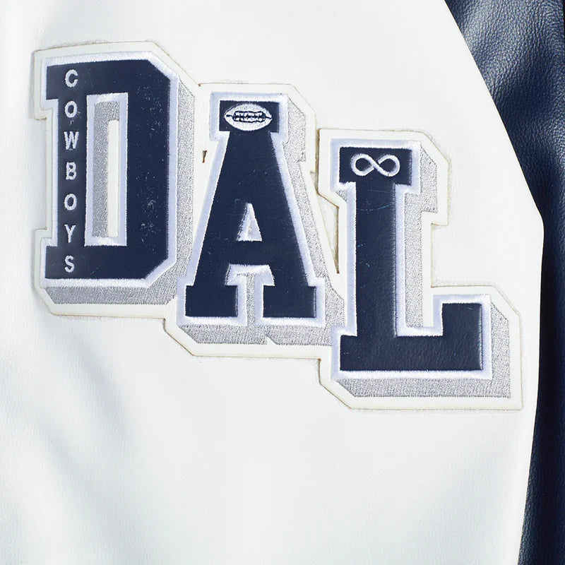 DALLAS COWBOYS CITY SIGNATURE M LEATHER VARSITY JACKET