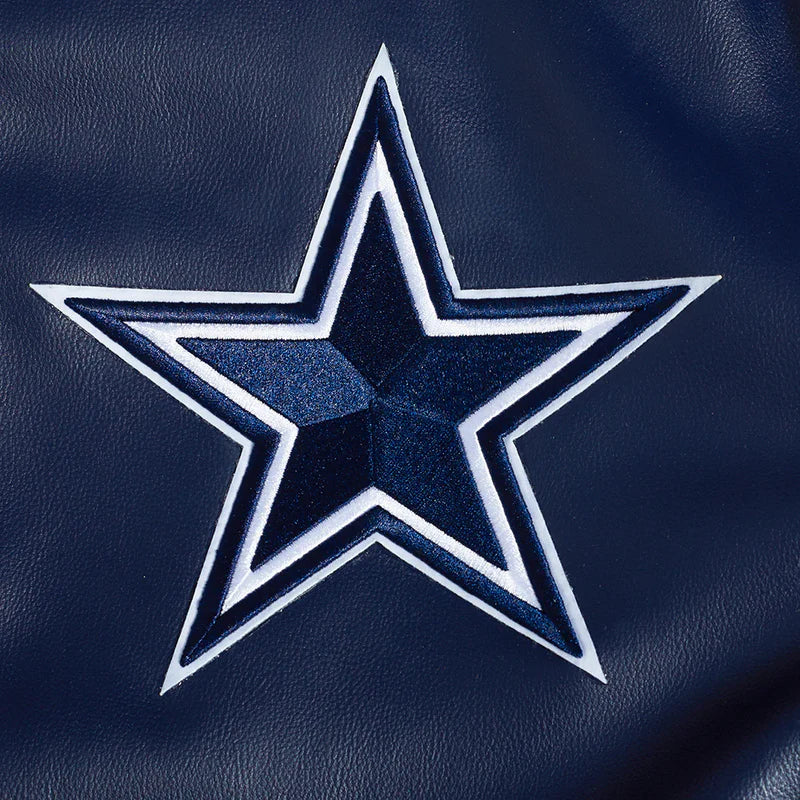 DALLAS COWBOYS CITY SIGNATURE M LEATHER VARSITY JACKET