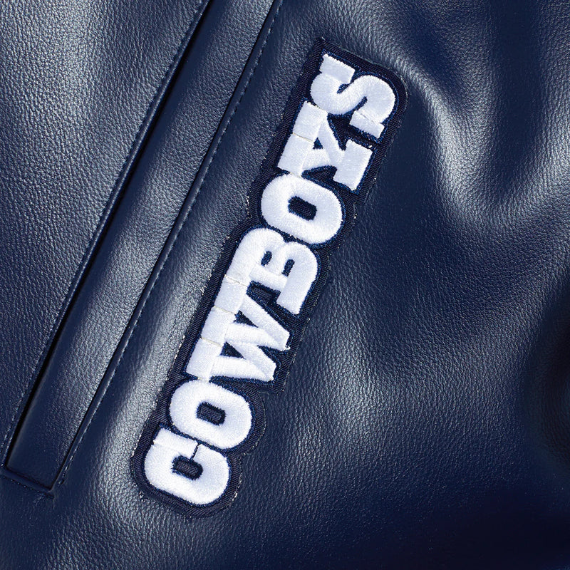 DALLAS COWBOYS CITY SIGNATURE M LEATHER VARSITY JACKET