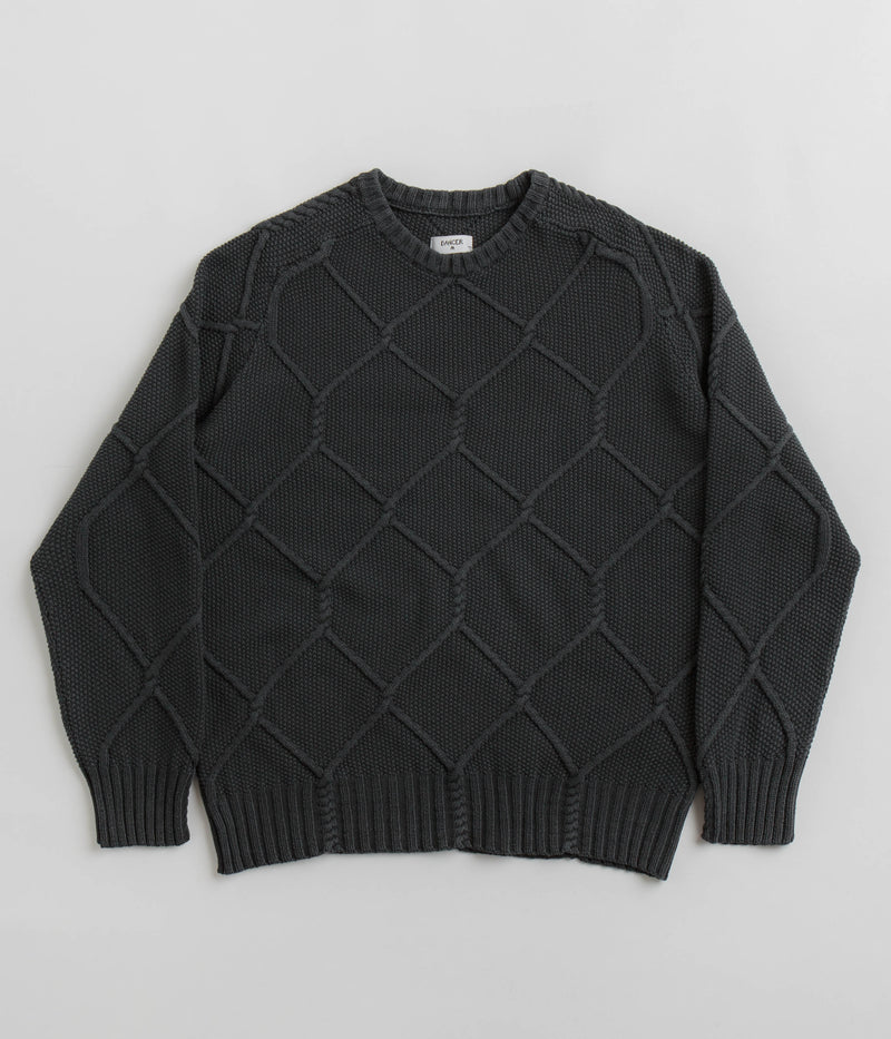 Dancer Fence Knit Sweatshirt in Charcoal