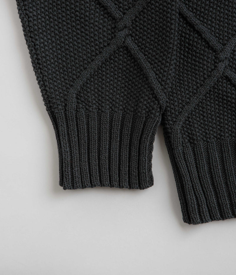 Dancer Fence Knit Sweatshirt in Charcoal