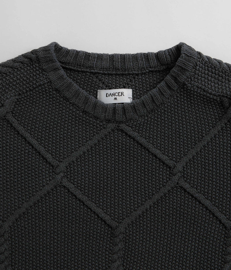 Dancer Fence Knit Sweatshirt in Charcoal
