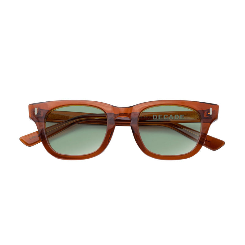 Decade Earl 50s Sunglasses - Coffee Acetate/Green CR39