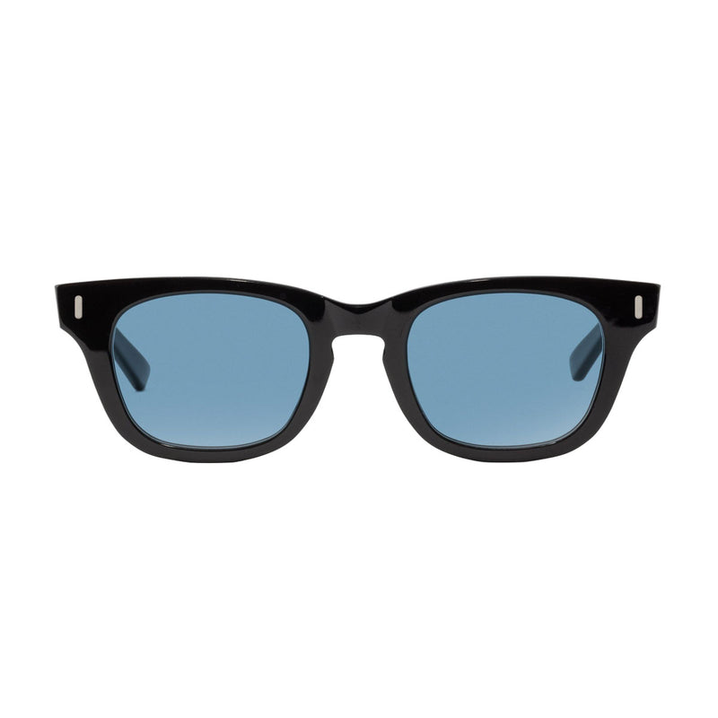 Decade Earl 50s Sunglasses - Gloss Black Acetate/Blue CR39