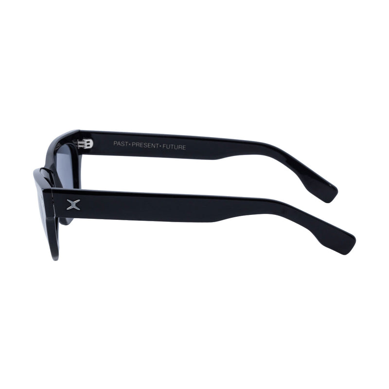 Decade Milton 60s Sunglasses - Gloss Black Acetate/Grey CR39