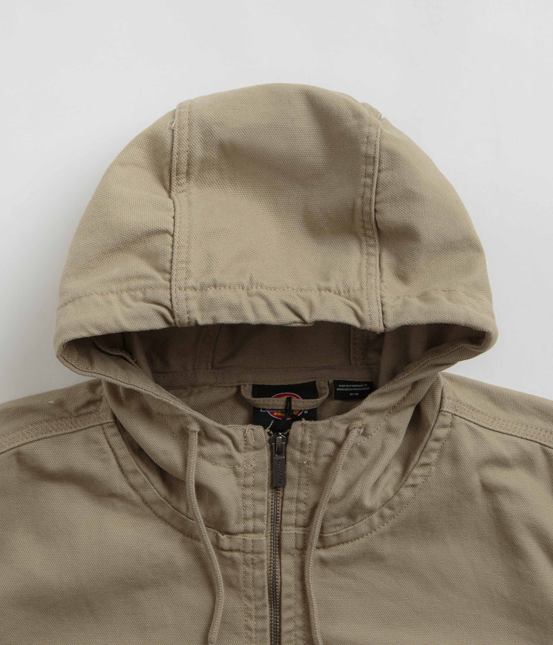 Dickies Duck Canvas Hooded Unlined Jacket in Desert Sand
