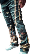 DIGITAL PRINT STAKCED JEANS