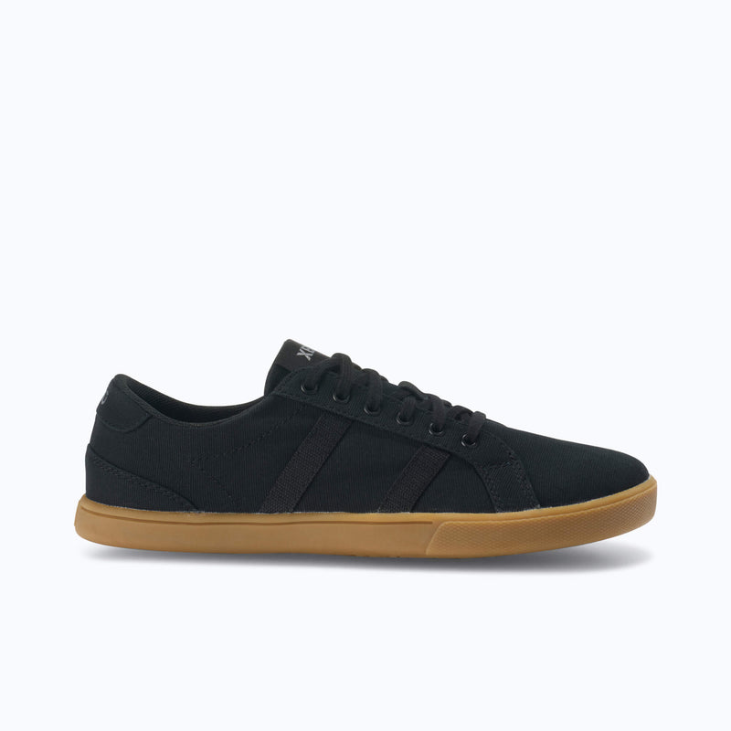 Xero Shoes Dillon Canvas Women Sneaker at Black and Brown with Toe Facing Right