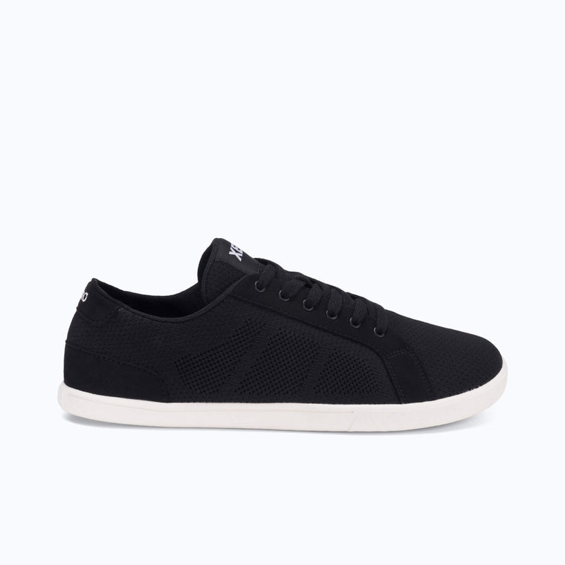 Xero Shoes Dillon Men Sneaker at Black and White with Toe Facing Right