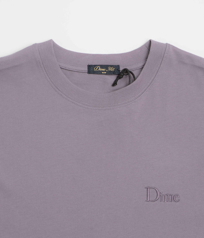 Dime Classic Small Logo T-Shirt in Plum Grey
