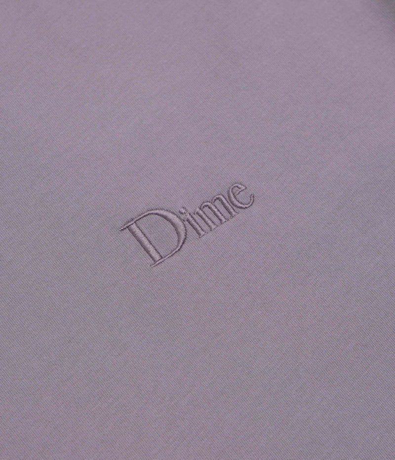 Dime Classic Small Logo T-Shirt in Plum Grey