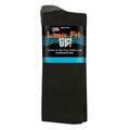 Extra Wide Loose Fit Stays Up Cotton Casual Crew Socks - Black