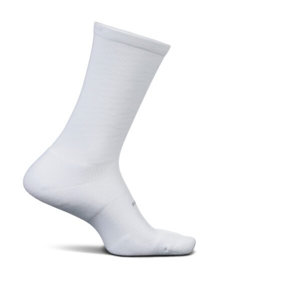 Feetures High Performance Max Cushion Crew Socks – White