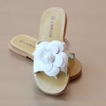 L'Amour Girls White Camellia Thong