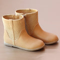 L'Amour Girls Sand Perforated Ankle Boot