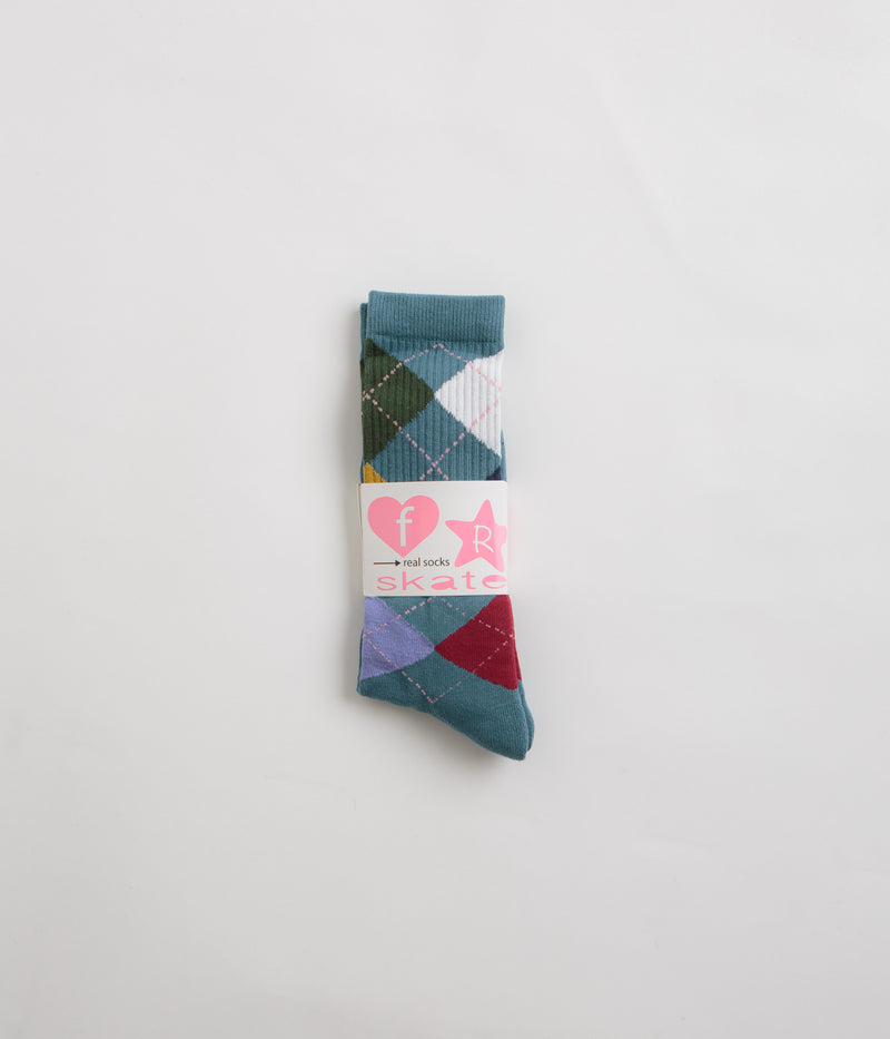 Frog Argyle Socks in Teal