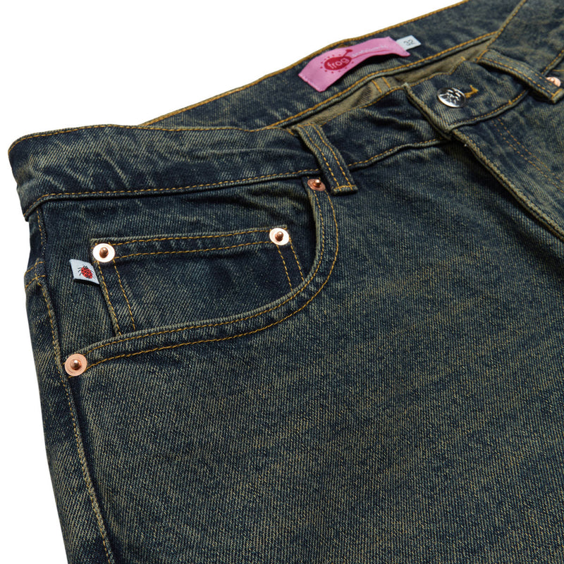 Frog Five Pocket Denim Jeans - Green Wash