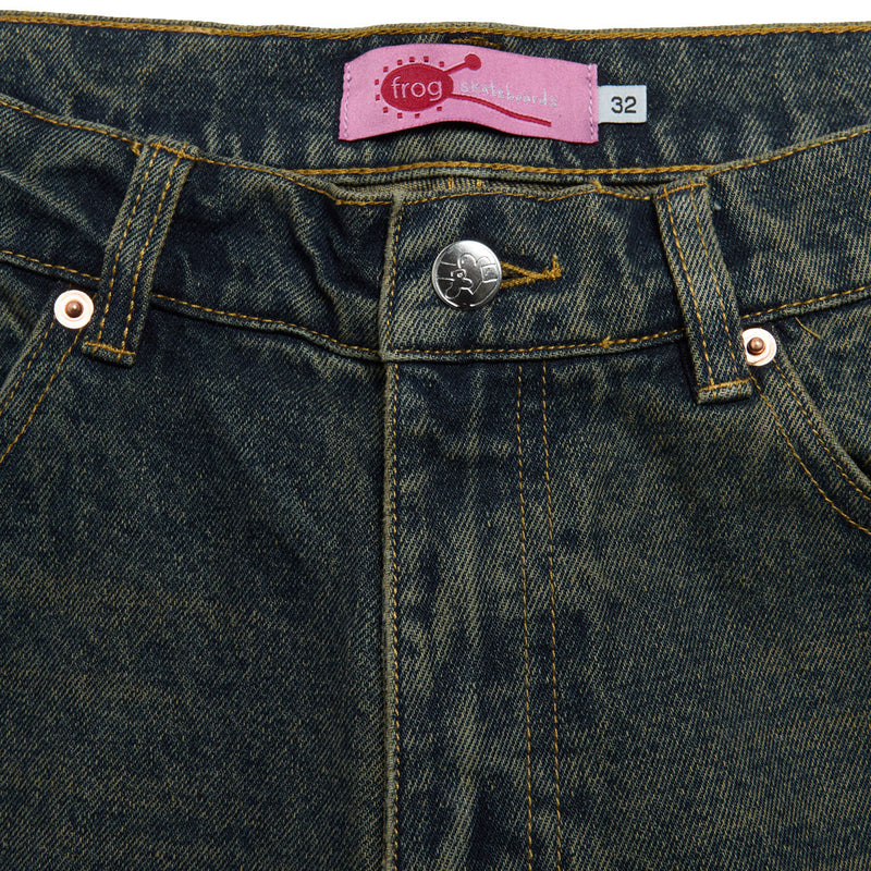 Frog Five Pocket Denim Jeans - Green Wash