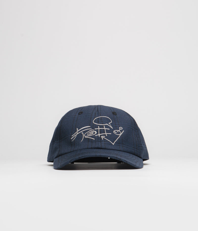 Frog Plaid G Cap in Navy