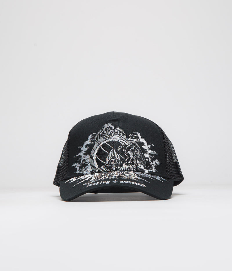 Fucking Awesome Demon Trucker Cap in Black