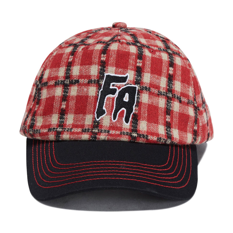Fucking Awesome Seduction Plaid Snapback Hat - Red