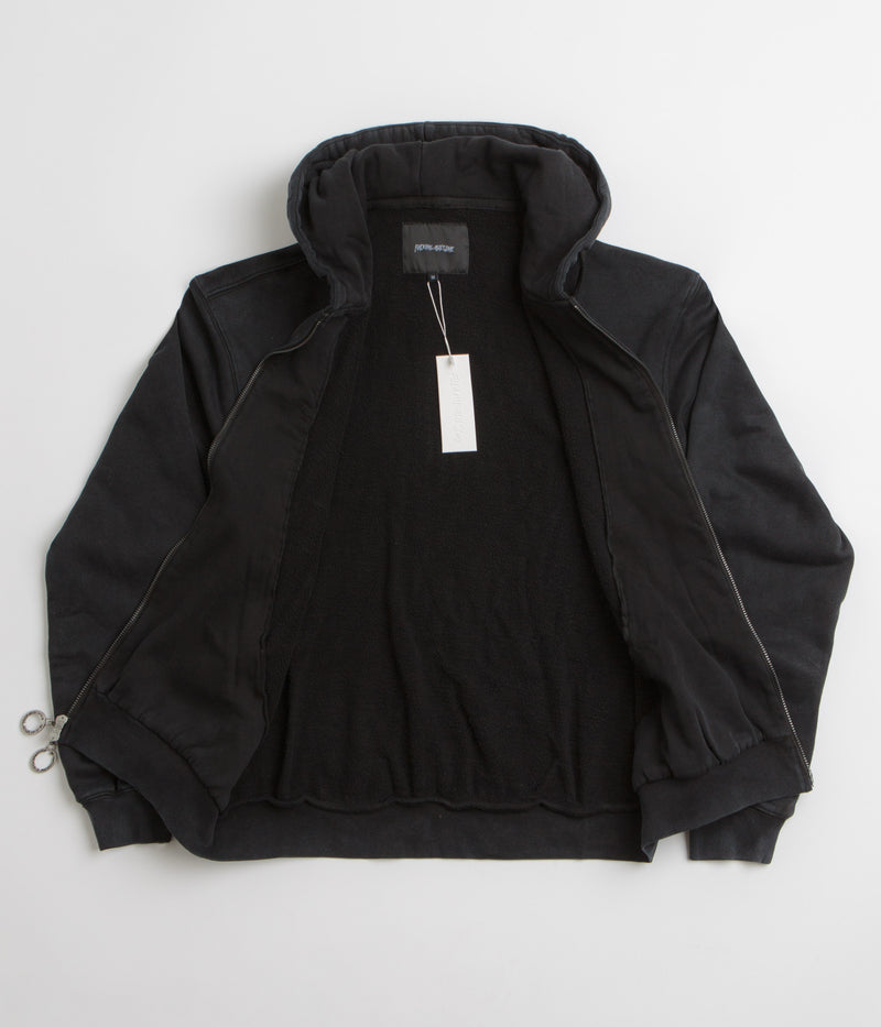 Fucking Awesome Zippers Hoodie in Washed Black