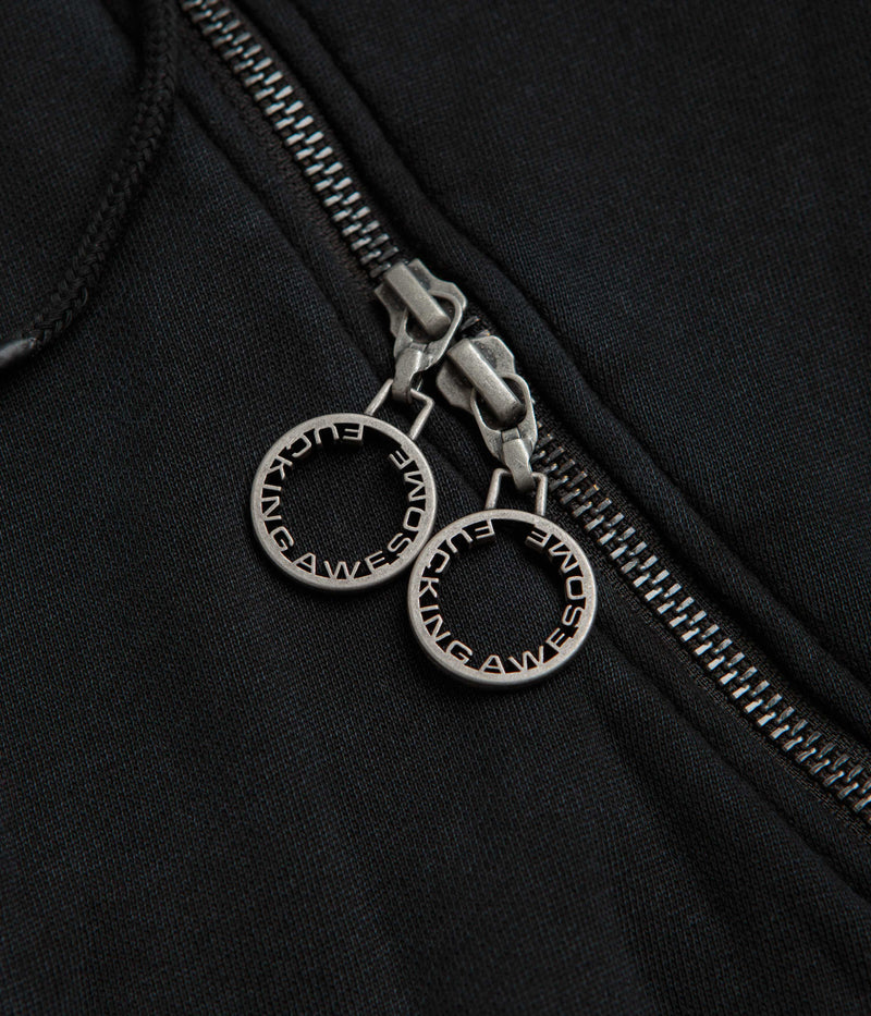 Fucking Awesome Zippers Hoodie in Washed Black