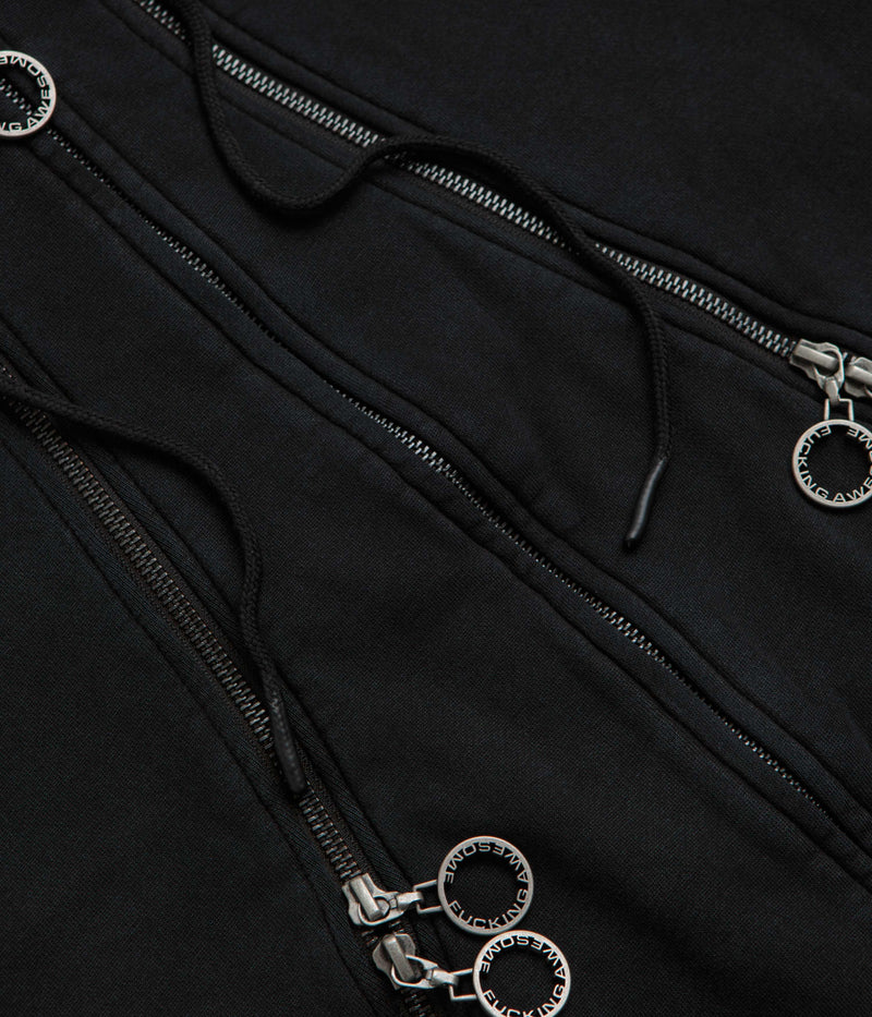 Fucking Awesome Zippers Hoodie in Washed Black