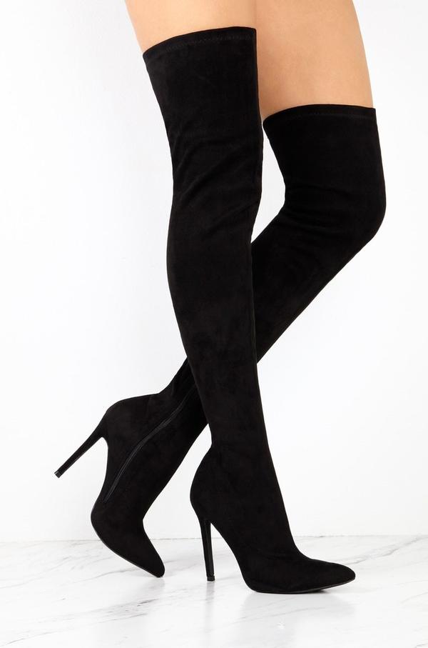 Giselle-7 - Liliana Over Knee High Boots For Women - ShoeFad