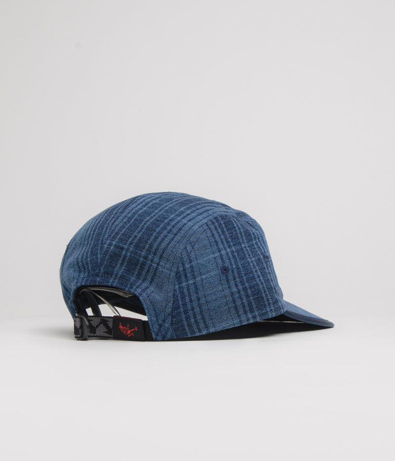 Gramicci Long Bill Cap in Indigo Checkered Plaid