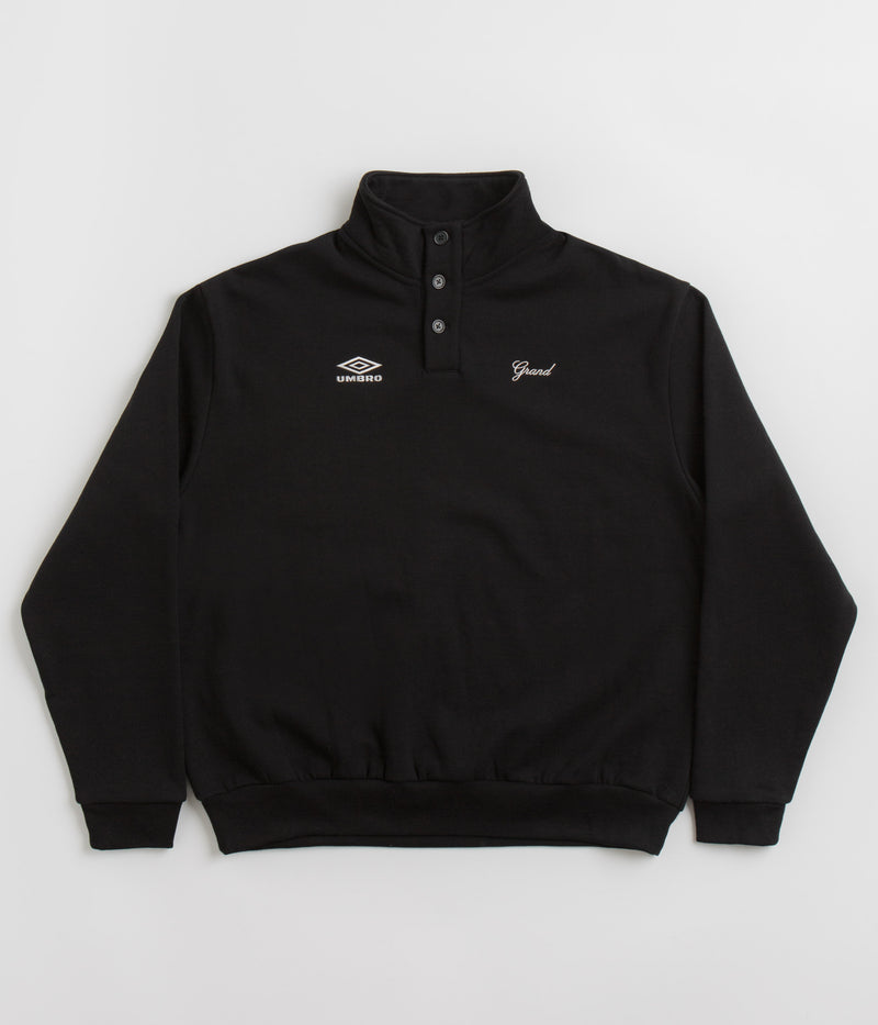 Grand Collection x Umbro Button Collar Sweatshirt in Black