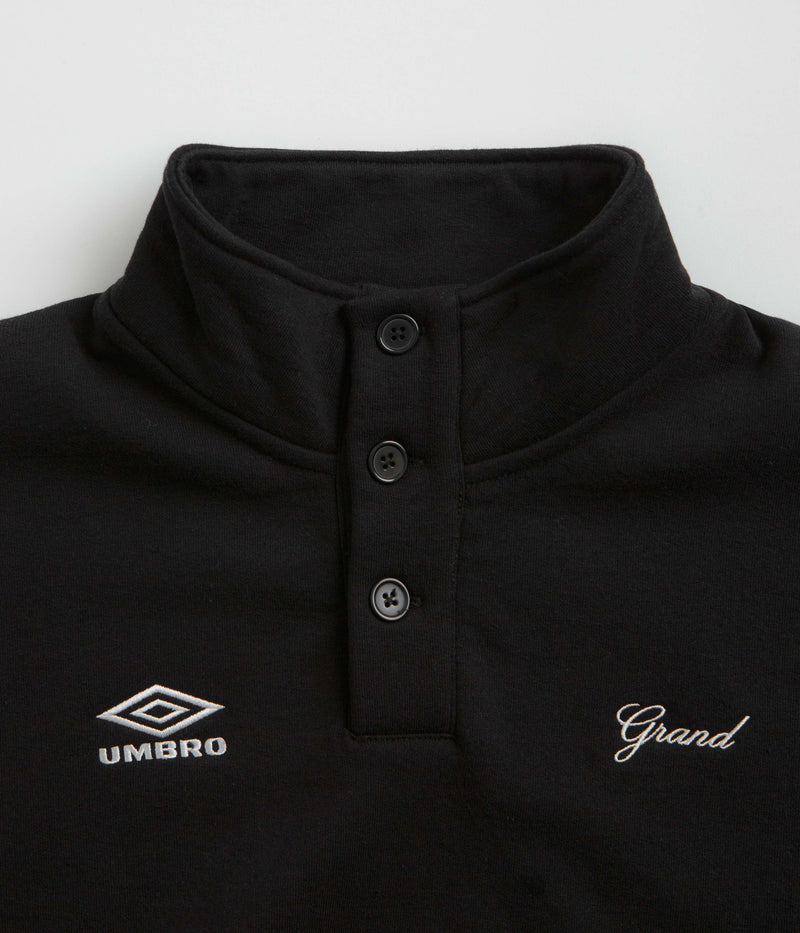 Grand Collection x Umbro Button Collar Sweatshirt in Black
