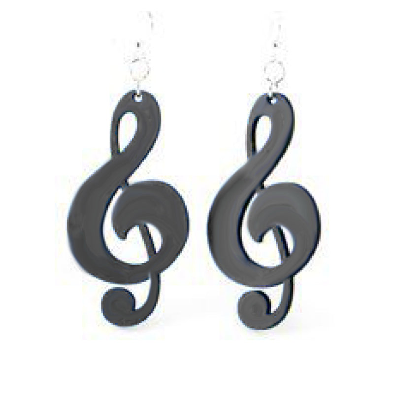 Green Tree Jewelry Treble Clef Earrings