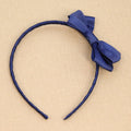 L'Amour Girls Grosgrain Bow Headband Navy